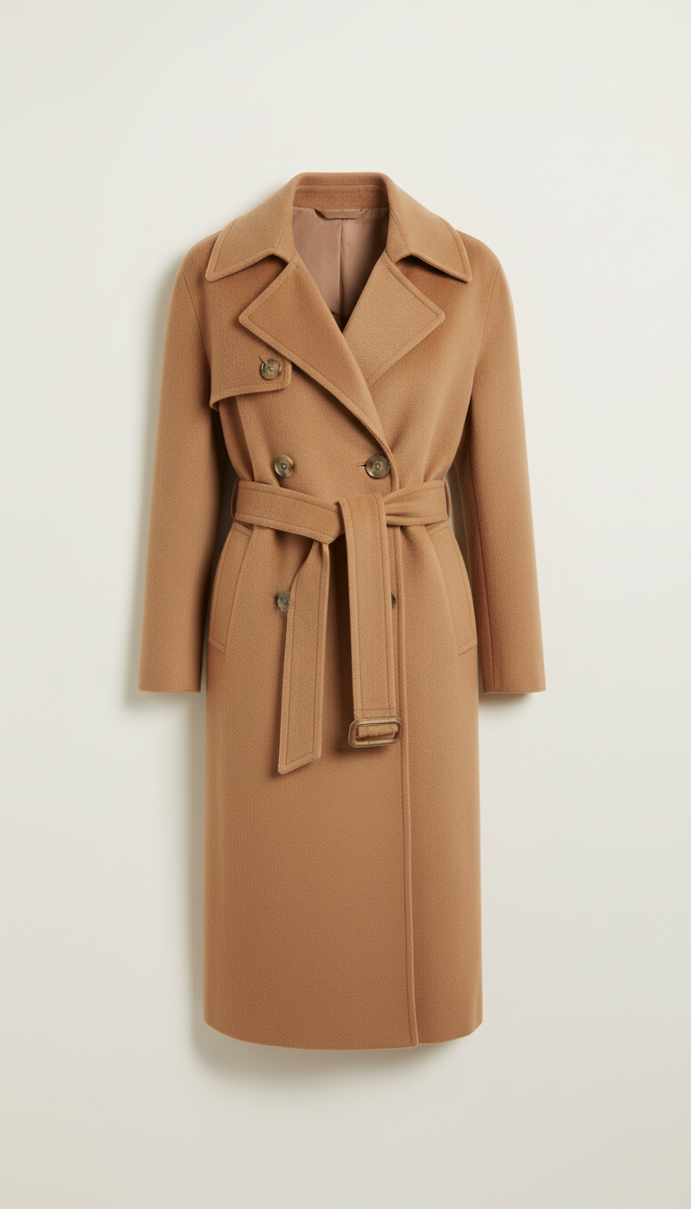 abrigo trench de cashmere